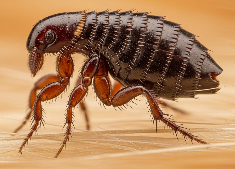 A flea found in homes